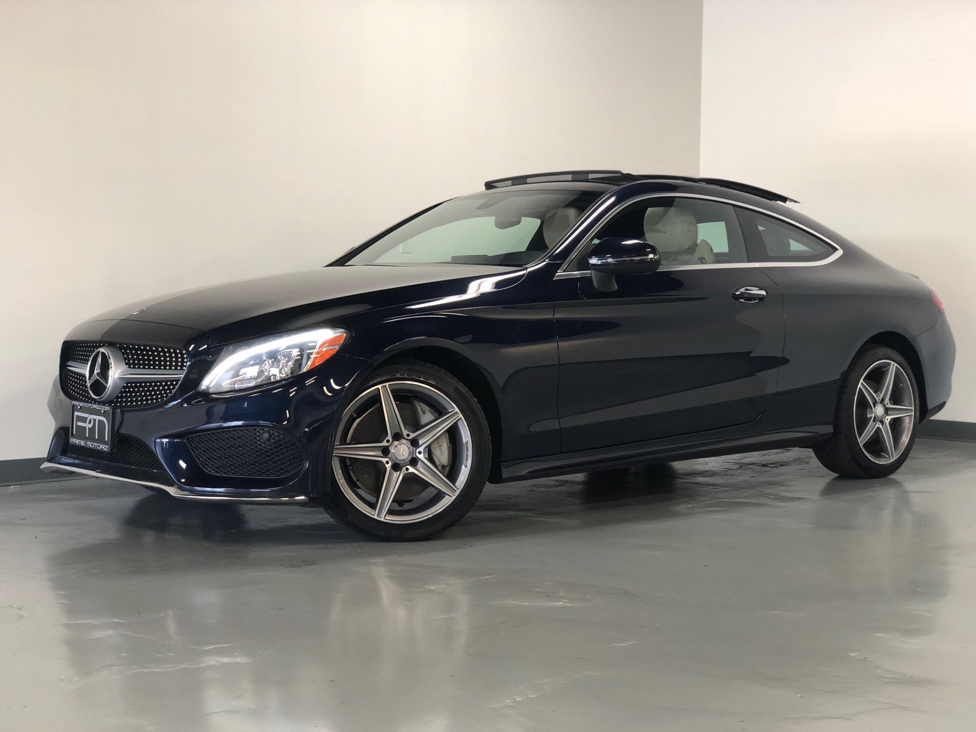 Used 2017 Brilliant Blue Metallic Mercedes Benz C Class Coupe C300 Awd C 300 4matic For Sale Sold Prime Motorz Stock 2825